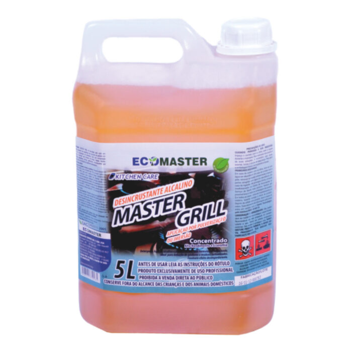 2041 - MASTER-GRILL-5L-DESINCRUSTANTE-DESENGORDURANTE - ALCALINO-LIMPEZA-GRELHA-CHAPAS-FORNOS- GORDURA-OLEOSIDADE