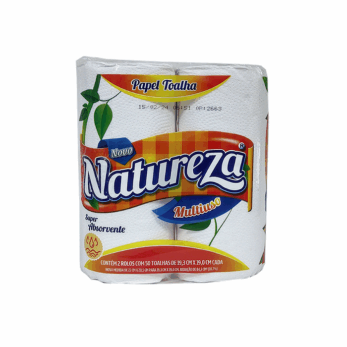 PAPEL TOALHA PARA COZINHA NATUREZA C/2RL