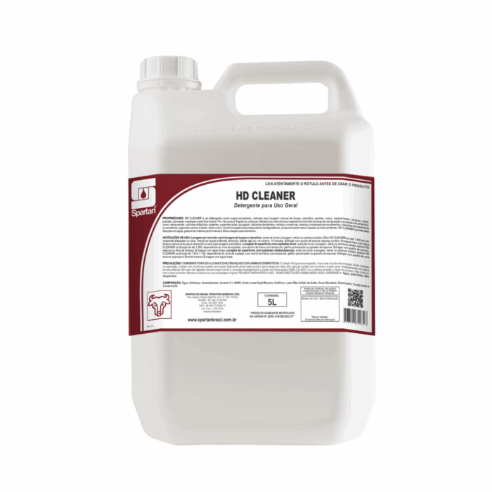 DETERGENTE LIQUÍDO NEUTRO HD CLEANER SPARTAN 5L