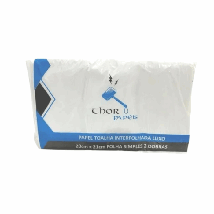 PAPEL TOALHA INTERFOLHA LUXO 20X21 THOR PAPEIS 500GR