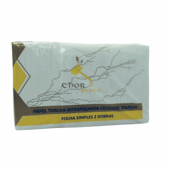 PAPEL TOALHA INTERFOLHA CELULOSE 20X21 THOR PAPEIS 480GR