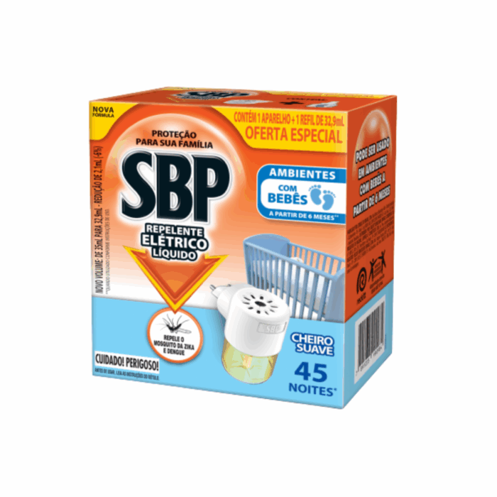INSETICIDA ELETRICO SBP 45N AP+REFIL 35ML