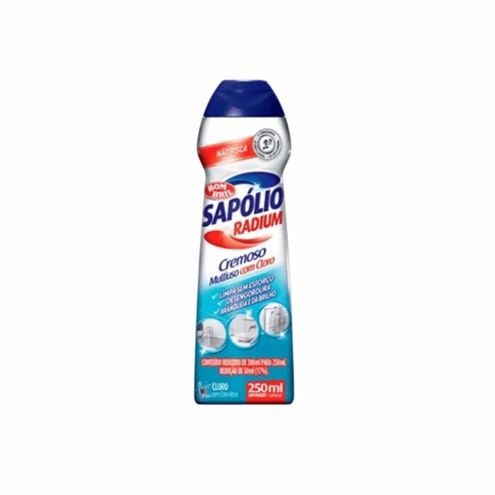 SAPÓLIO CREMOSO RADIUM CLORO BOMBRIL 250ML