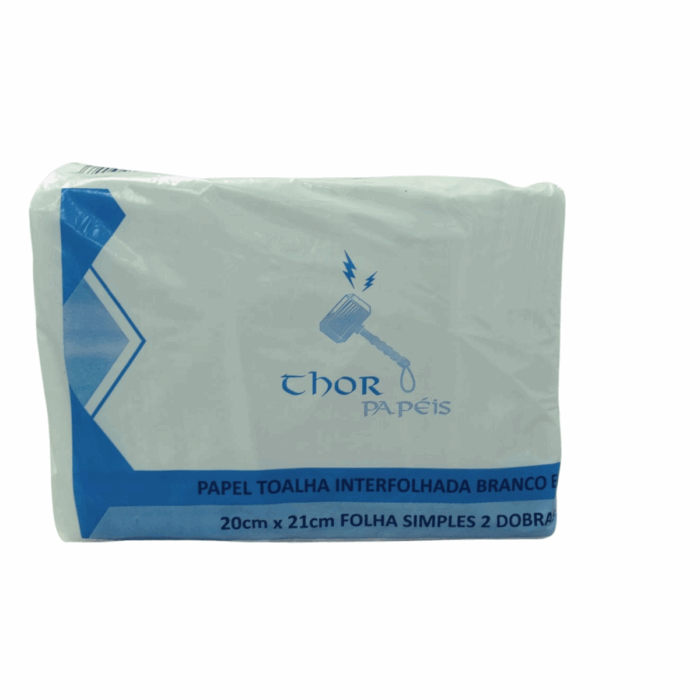 PAPEL TOALHA INTERFOLHA BRANCO 20X21 THOR PAPEIS