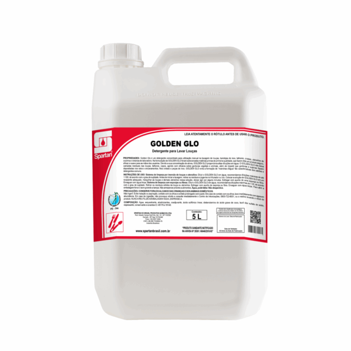 DETERGENTE LIQUÍDO NEUTRO GOLDEN GLO SPARTAN 5L