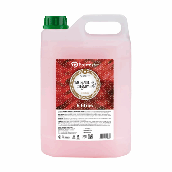 SABONETE LIQUÍDO MORANGO CHAMPAGNHE PREMISSE 5L
