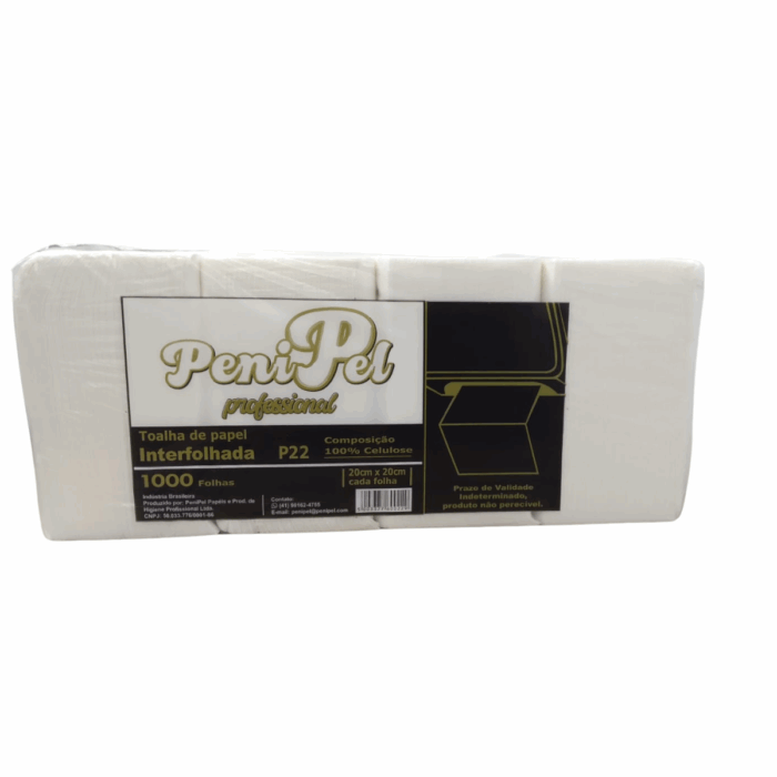 PAPEL TOALHA INTERFOLHA CELULOSE 20X20 P22 PENIPEL C/1000