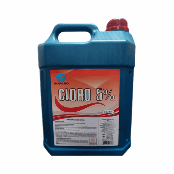 CLORO (HIPOCLORITO SODIO) 5% GOPABO 5L